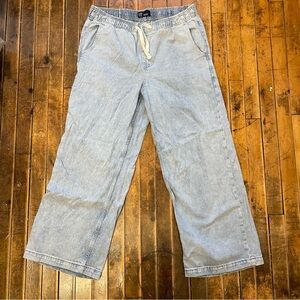 GAP denim high rise wide leg pants